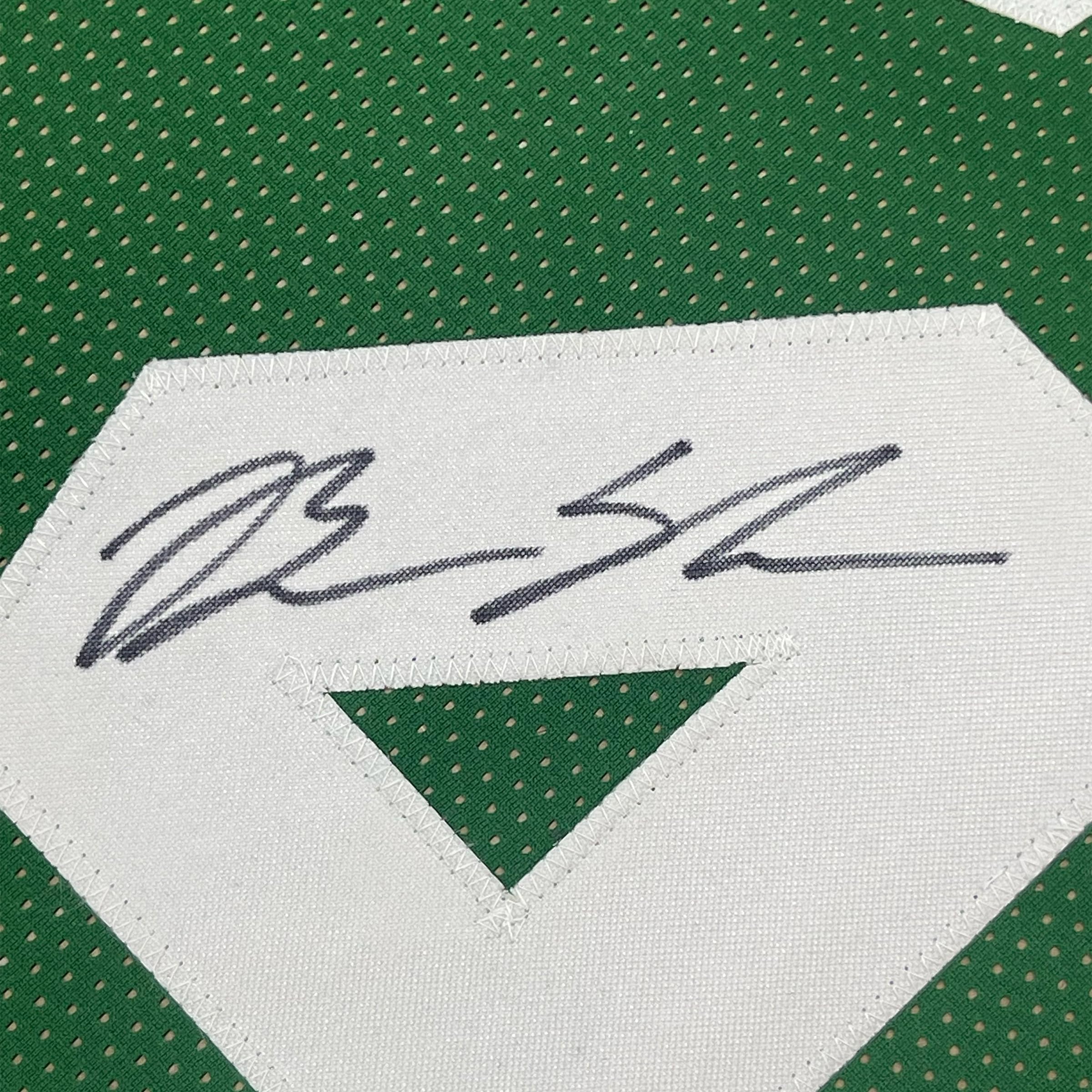 Framed Autographed/Signed Brian Scalabrine 33x42 Boston Green